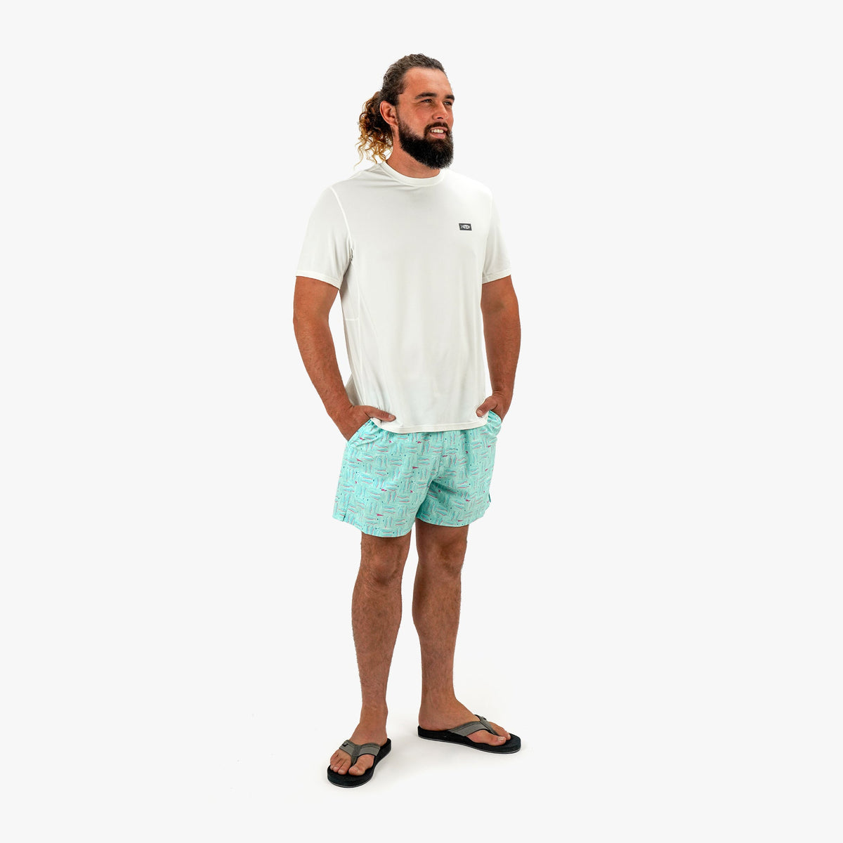 Strike Printed Swim Trunks