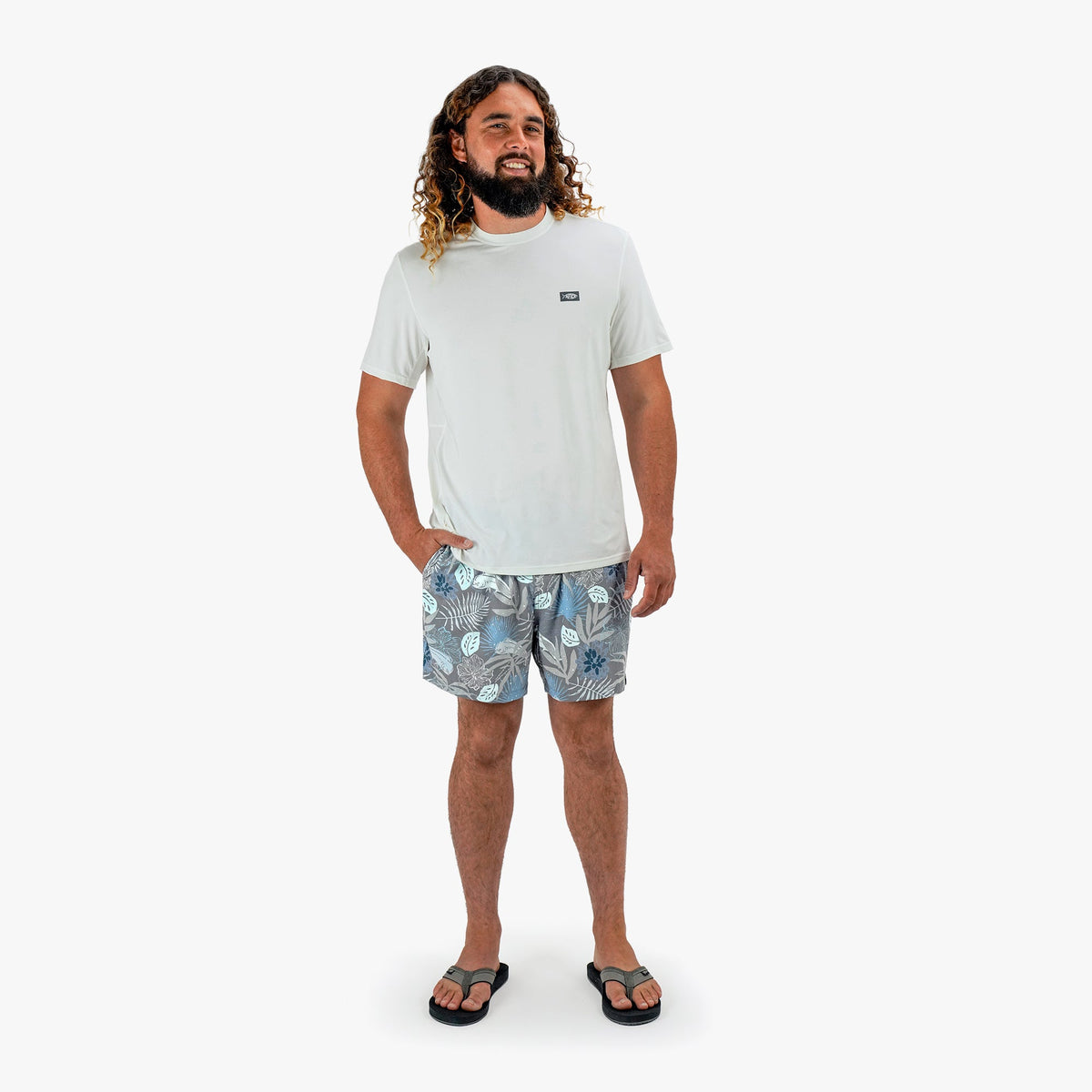 Strike Printed Swim Trunks