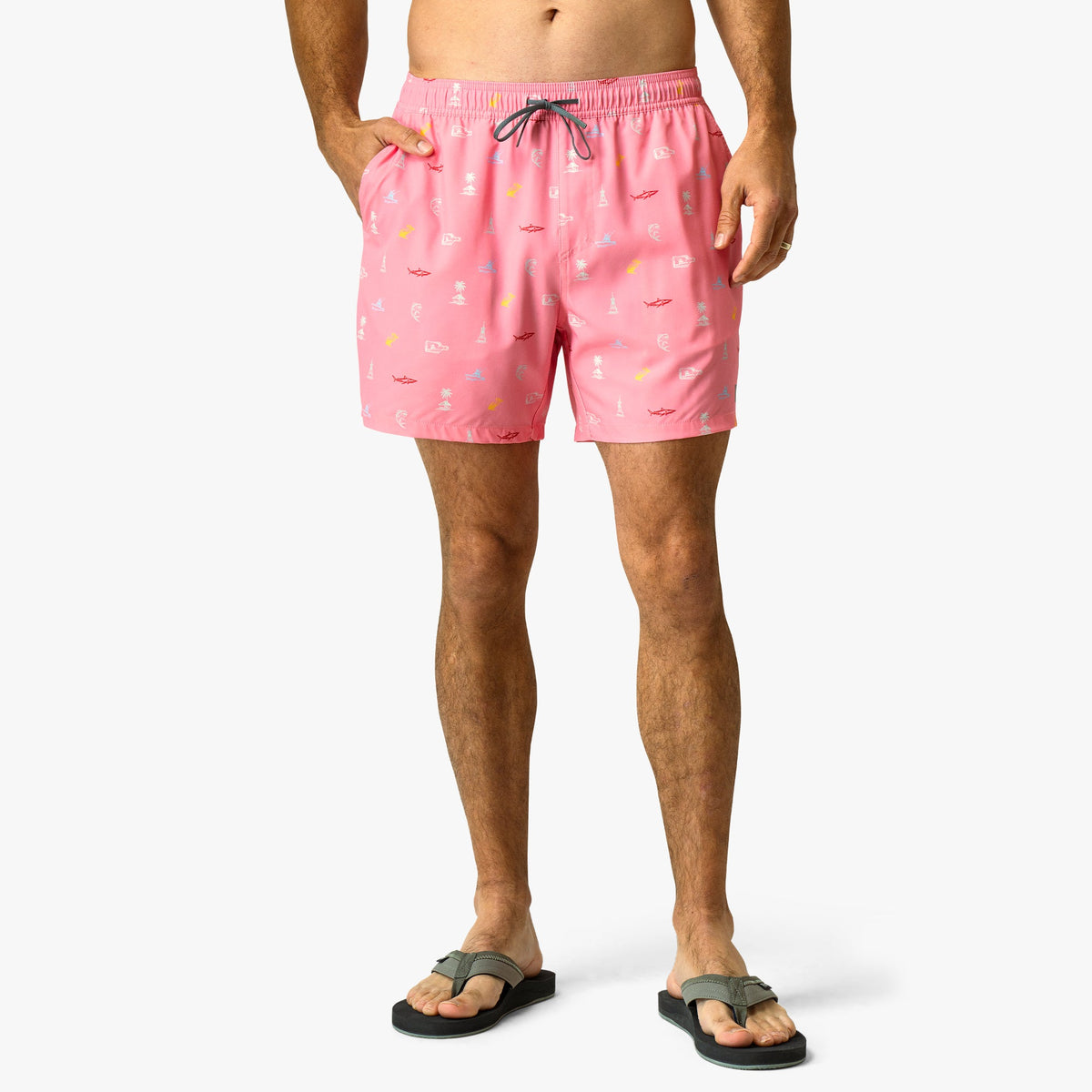 Strike Printed Swim Trunks