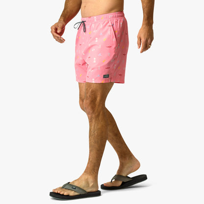 Strike Printed Swim Trunks