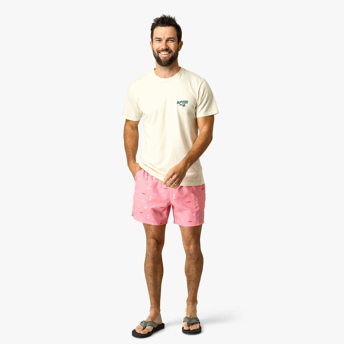 Strike Printed Swim Trunks