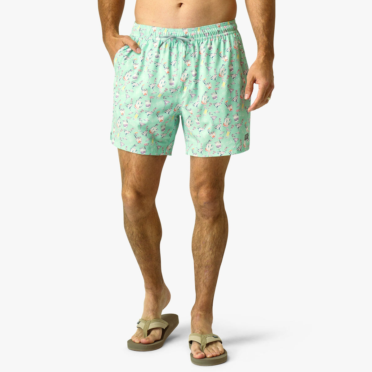 Strike Printed Swim Trunks