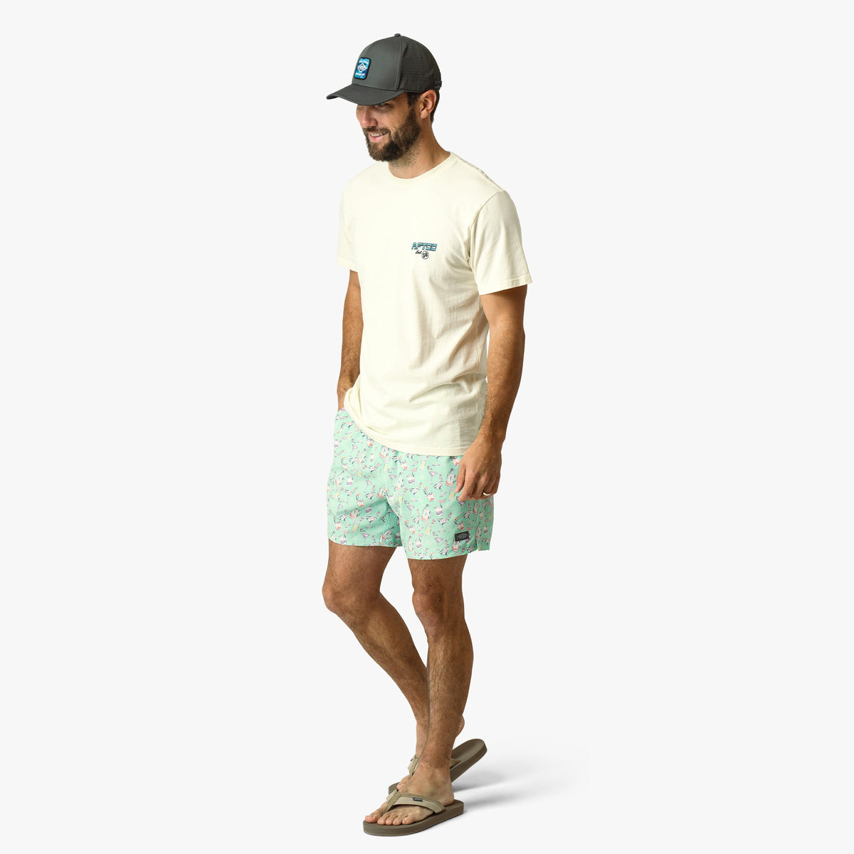 Strike Printed Swim Trunks