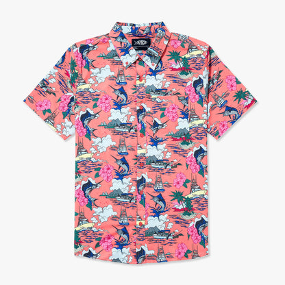 Boatbar Printed Button Down Fishing Shirt
