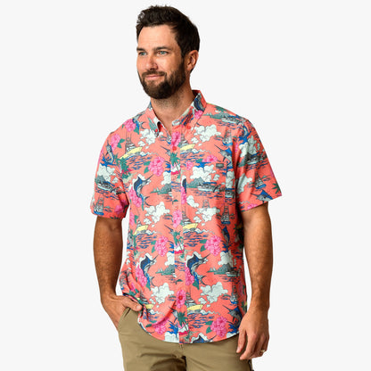 Boatbar Printed Button Down Fishing Shirt