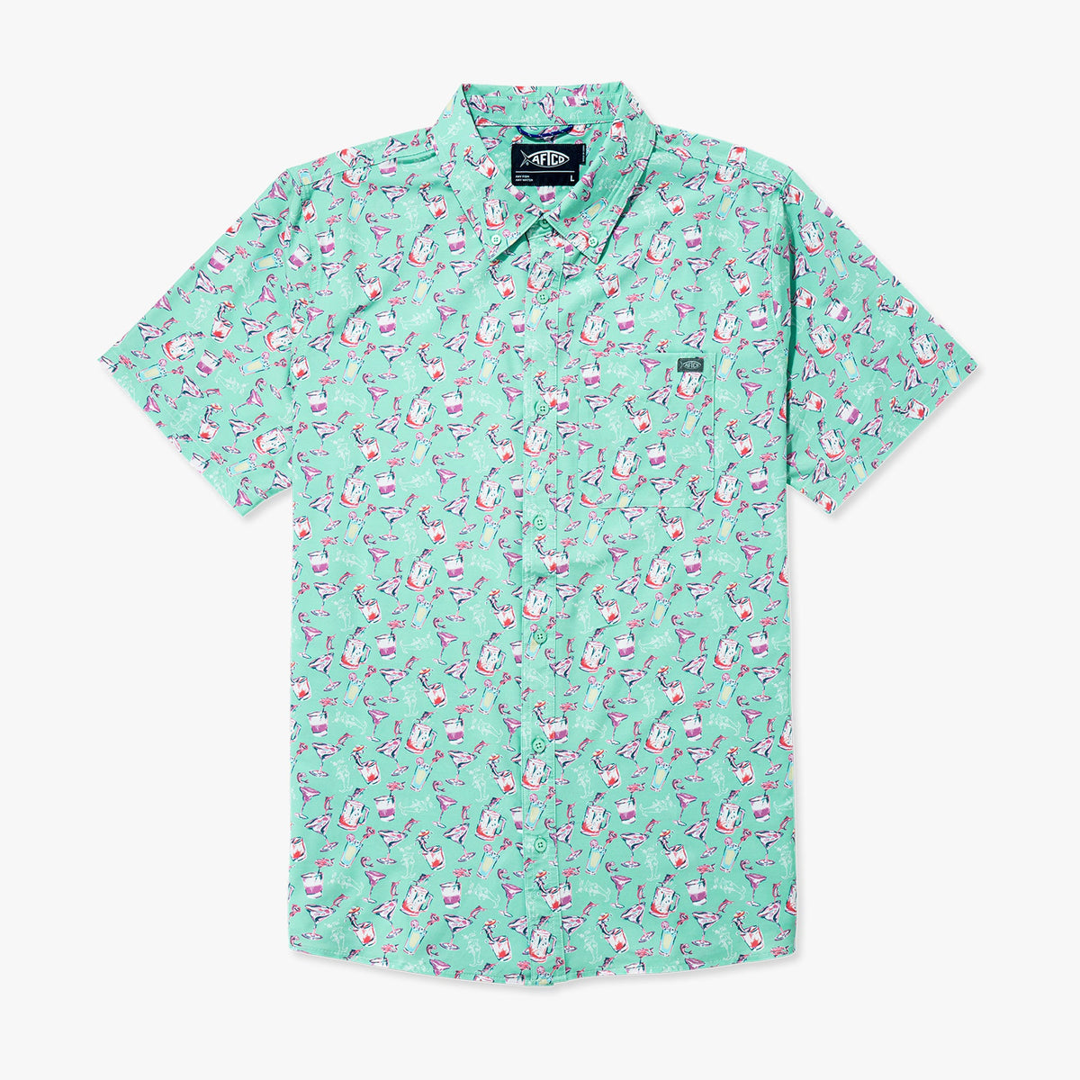 Boatbar Printed Button Down Fishing Shirt