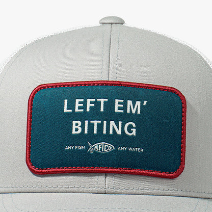 Left Em' Biting Fishing Trucker Hat
