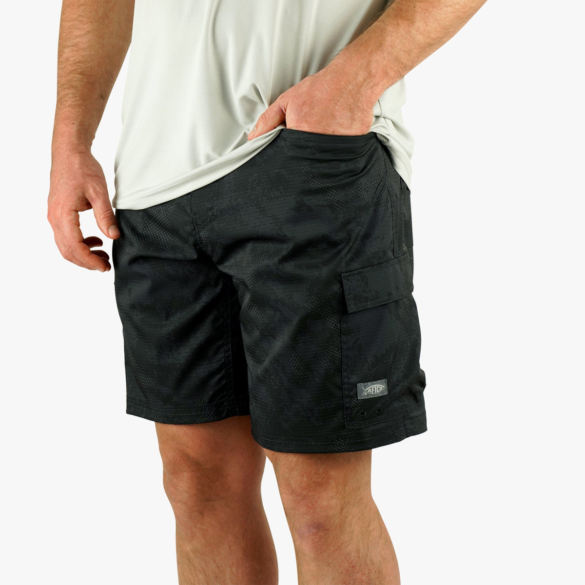Deckhand Camo Fishing Cargo Shorts