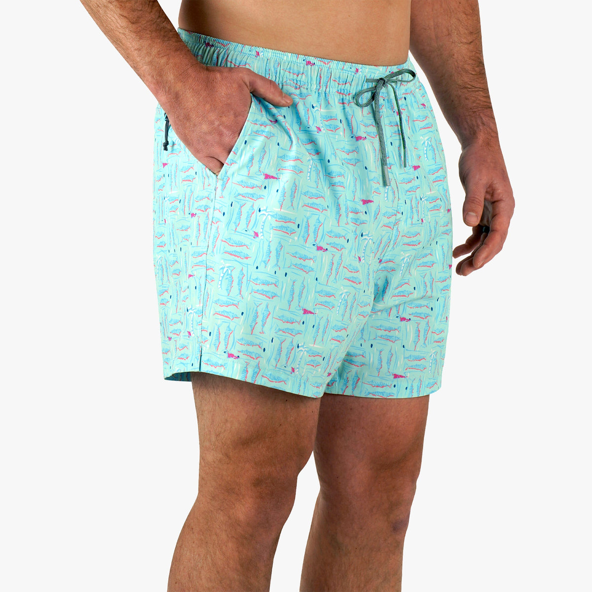 Strike Printed Swim Trunks