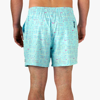 Strike Printed Swim Trunks