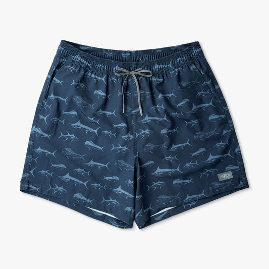 Strike Printed Swim Trunks