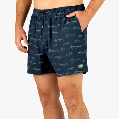 Strike Printed Swim Trunks