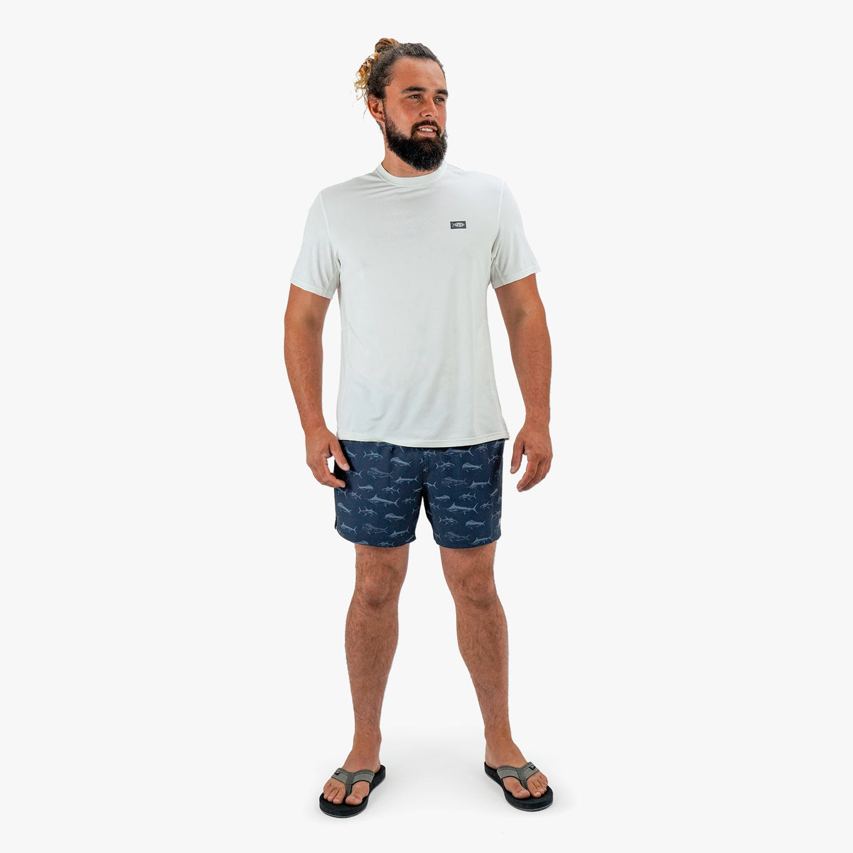 Strike Printed Swim Trunks