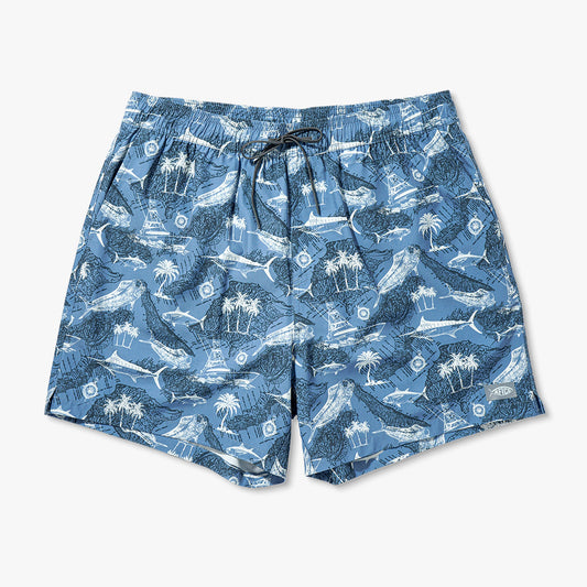 Strike Printed Swim Trunks