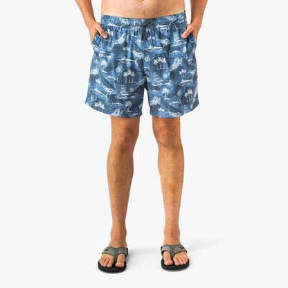 Strike Printed Swim Trunks