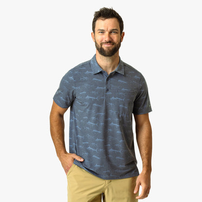 Qualifier Printed Performance Polo Shirt