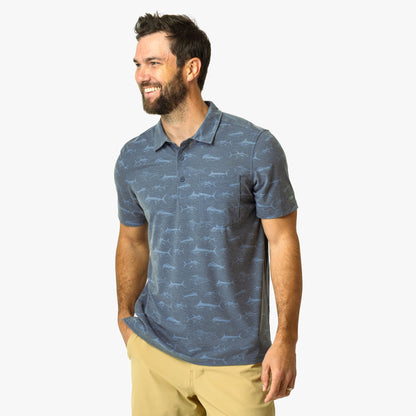 Qualifier Printed Performance Polo Shirt
