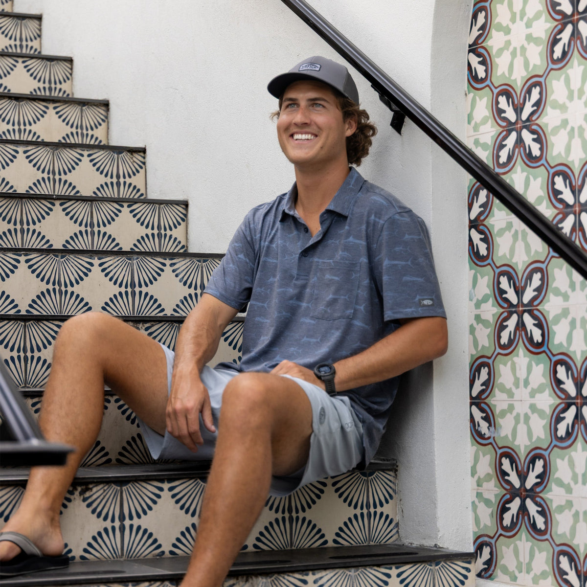 Qualifier Printed Performance Polo Shirt