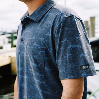 Qualifier Printed Performance Polo Shirt