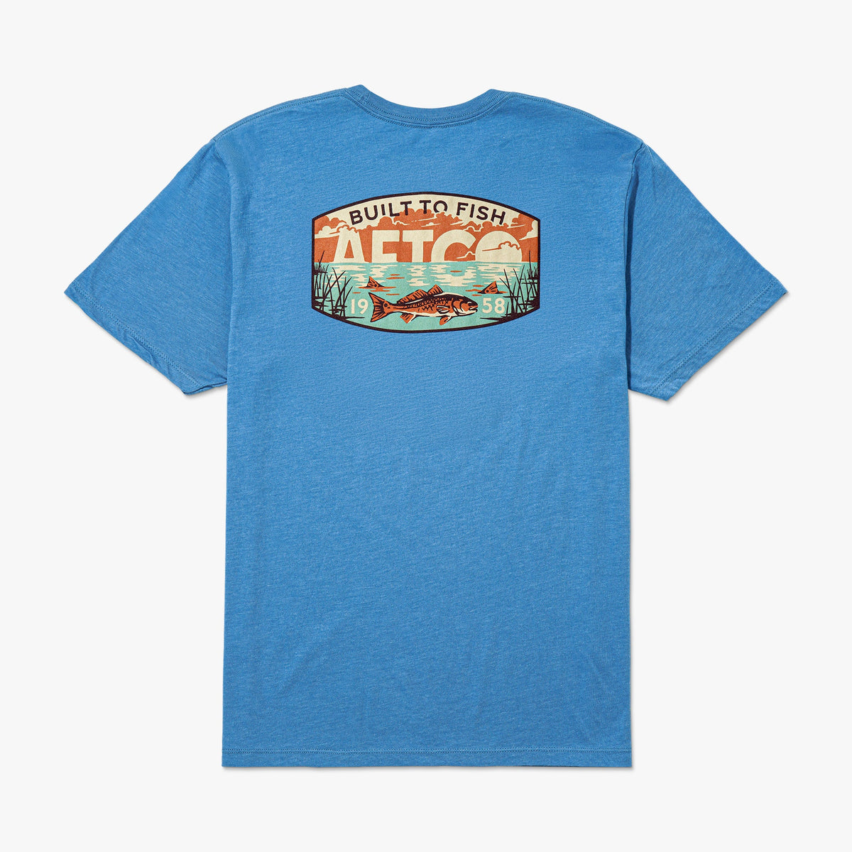 Grass Flat Short Sleeve Men's Fishing T-Shirt