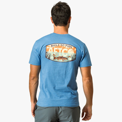 Grass Flat Short Sleeve Men's Fishing T-Shirt