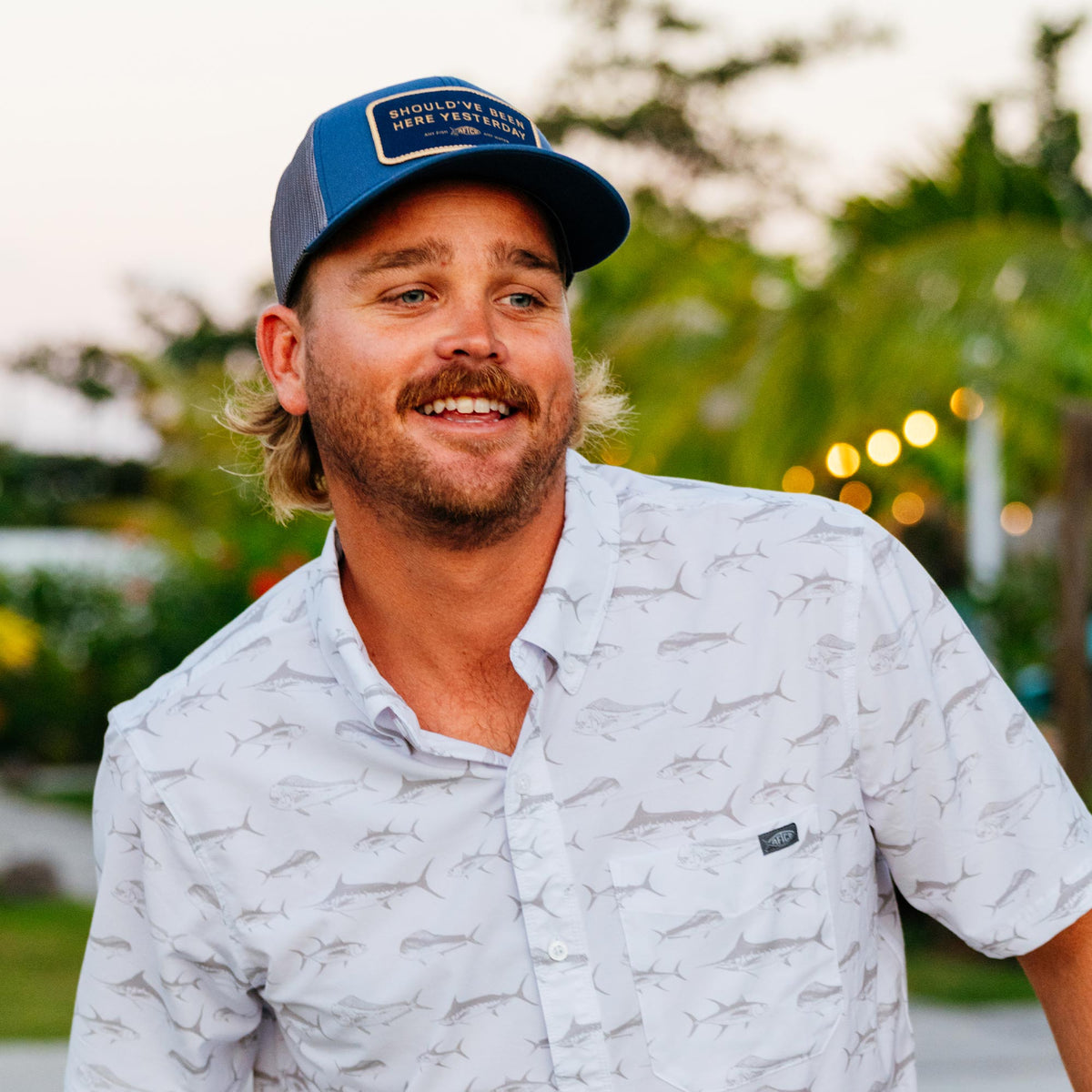 Should've Been Here Yesterday Fishing Trucker Hat