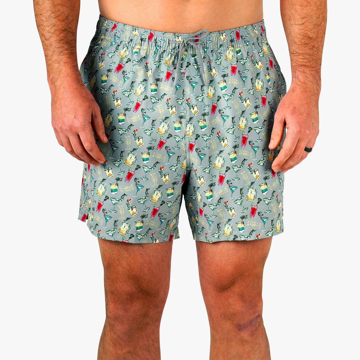 Strike Printed Swim Trunks