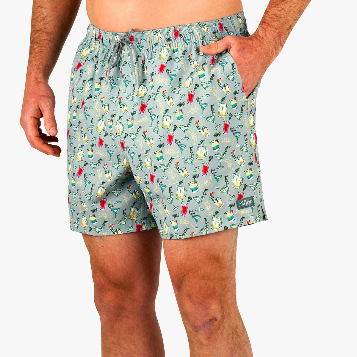 Strike Printed Swim Trunks