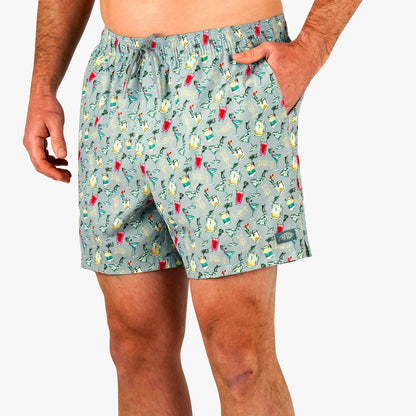 Strike Printed Swim Trunks