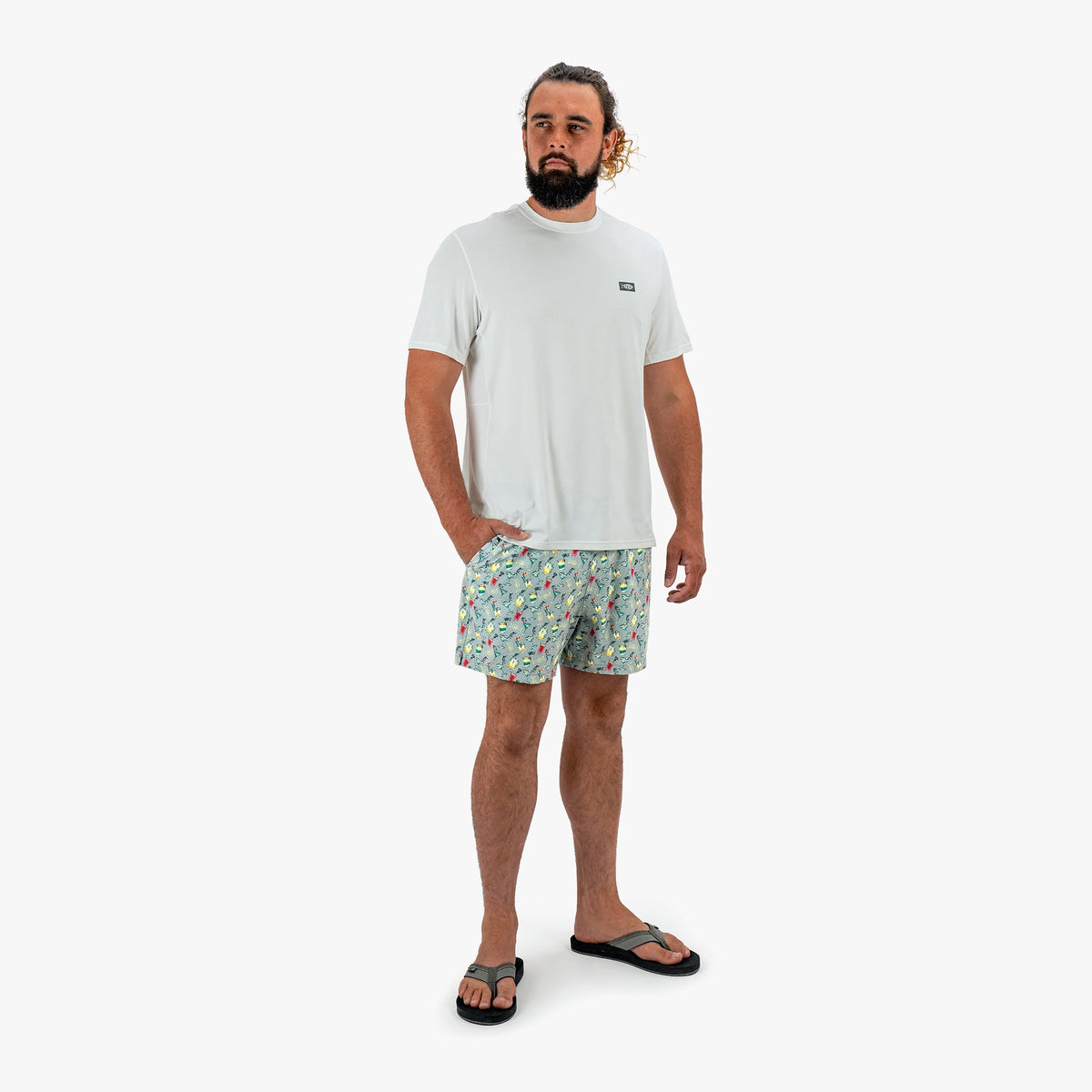 Strike Printed Swim Trunks
