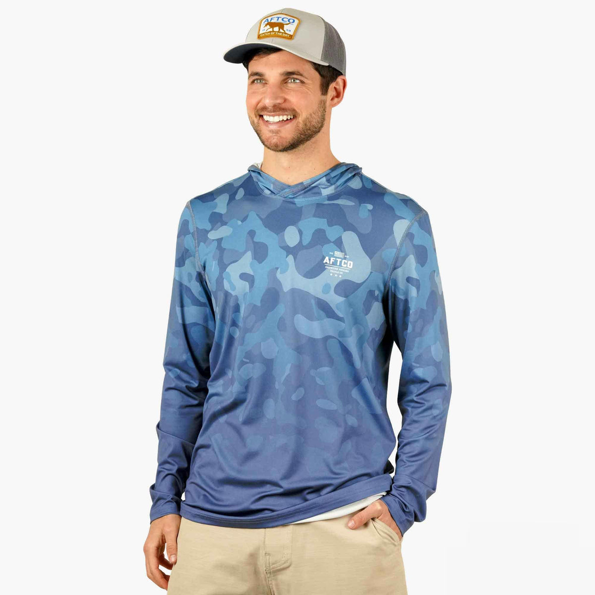 OG Camo UVX LS Hooded Fishing Shirt