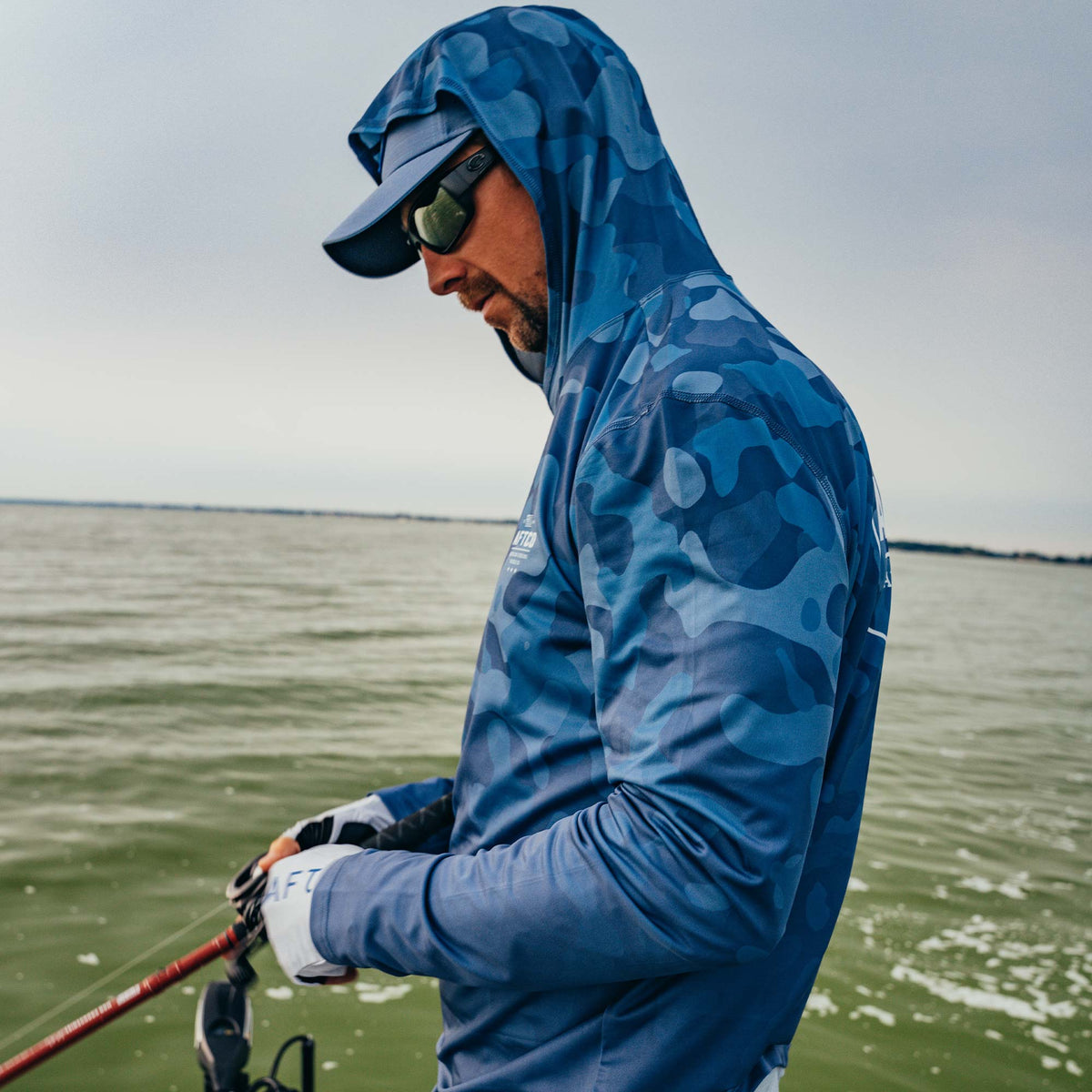OG Camo UVX LS Hooded Fishing Shirt