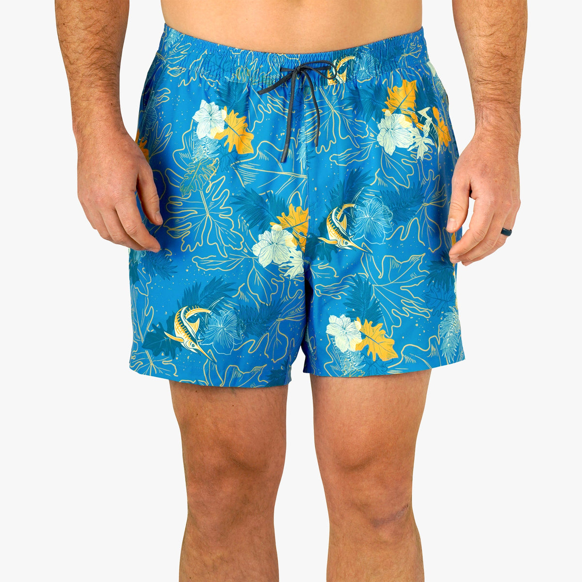 Strike Printed Swim Trunks