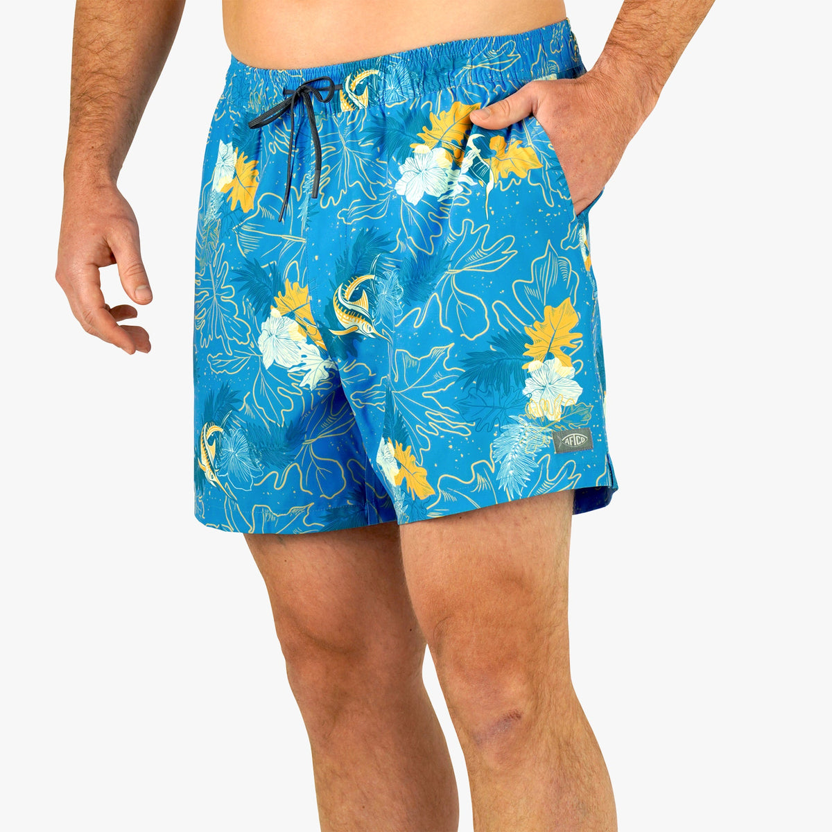 Strike Printed Swim Trunks