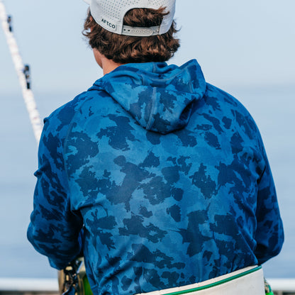 Coastal Layer Printed Camo Fishing Hoodie