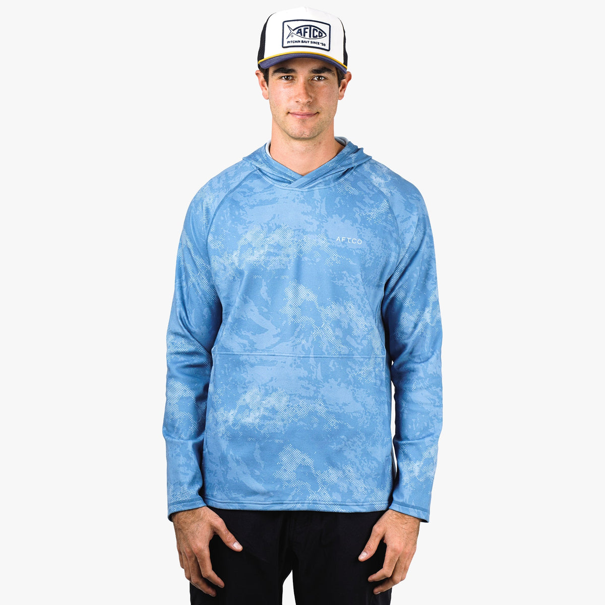 Coastal Layer Printed Camo Fishing Hoodie