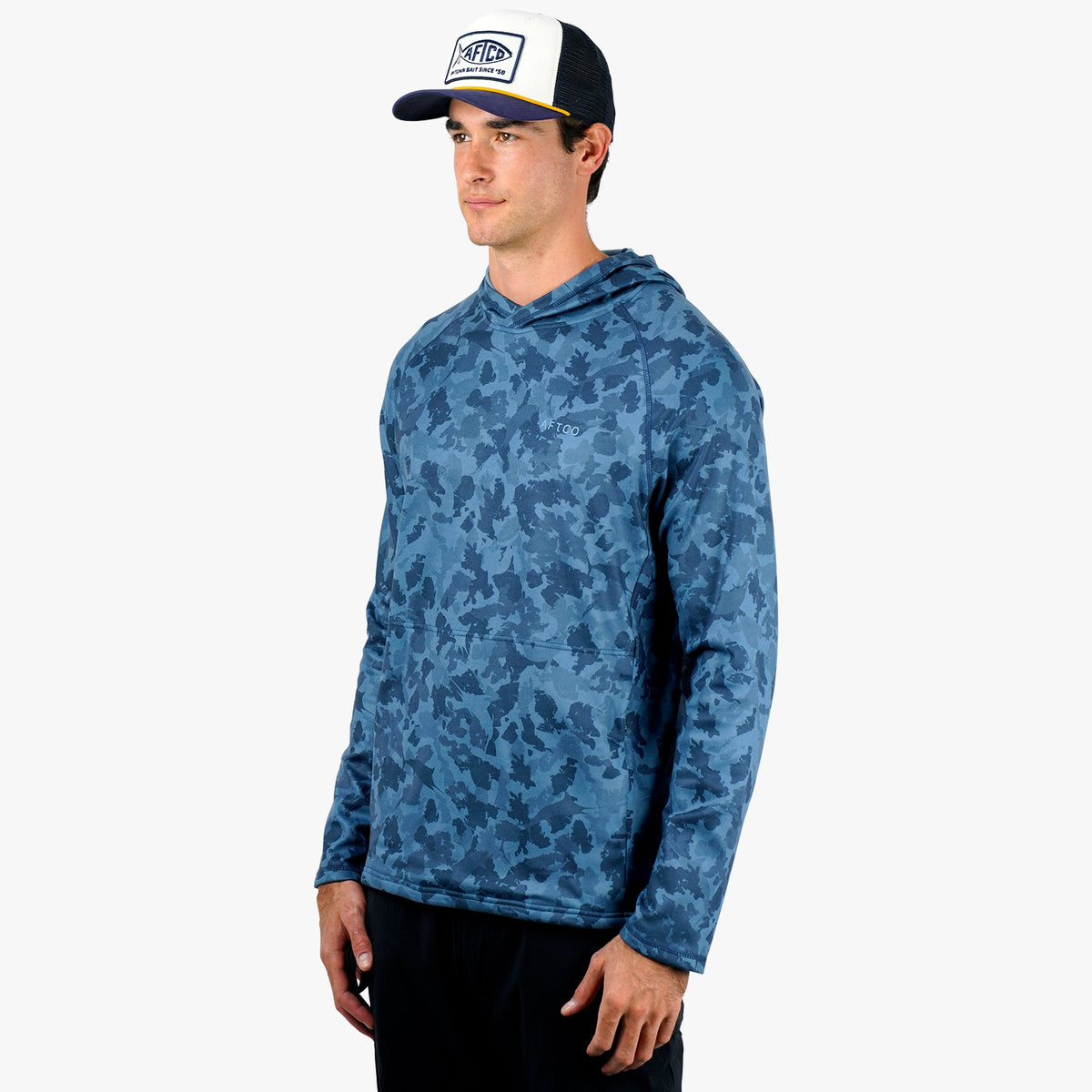 Coastal Layer Printed Camo Fishing Hoodie